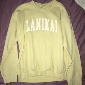 Brandy Melville Yellow Lanikai Erica Sweatshirt